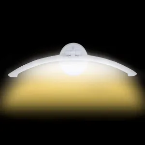 Gesto 6W Curve Shape Led Mirror Picture Wall Light- Dressing Table Lights | Bathroom Lights for Wash Basin | Vanity Lights |13 Inch Wall Spotlight for Painting,Art Work (Warm White, 3000K)-Pack of 1