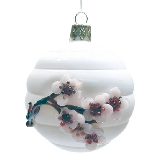 Glass Cherry Blossom Ornament by Sage Churchill-Foster, Sage Studios