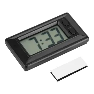 GLOGLOW Ultra Thin Digital Clock, Self Adhesive LCD Digital Electronic Clock with Calendar Display for Car Dashboard Home Office Table Bedside Desk