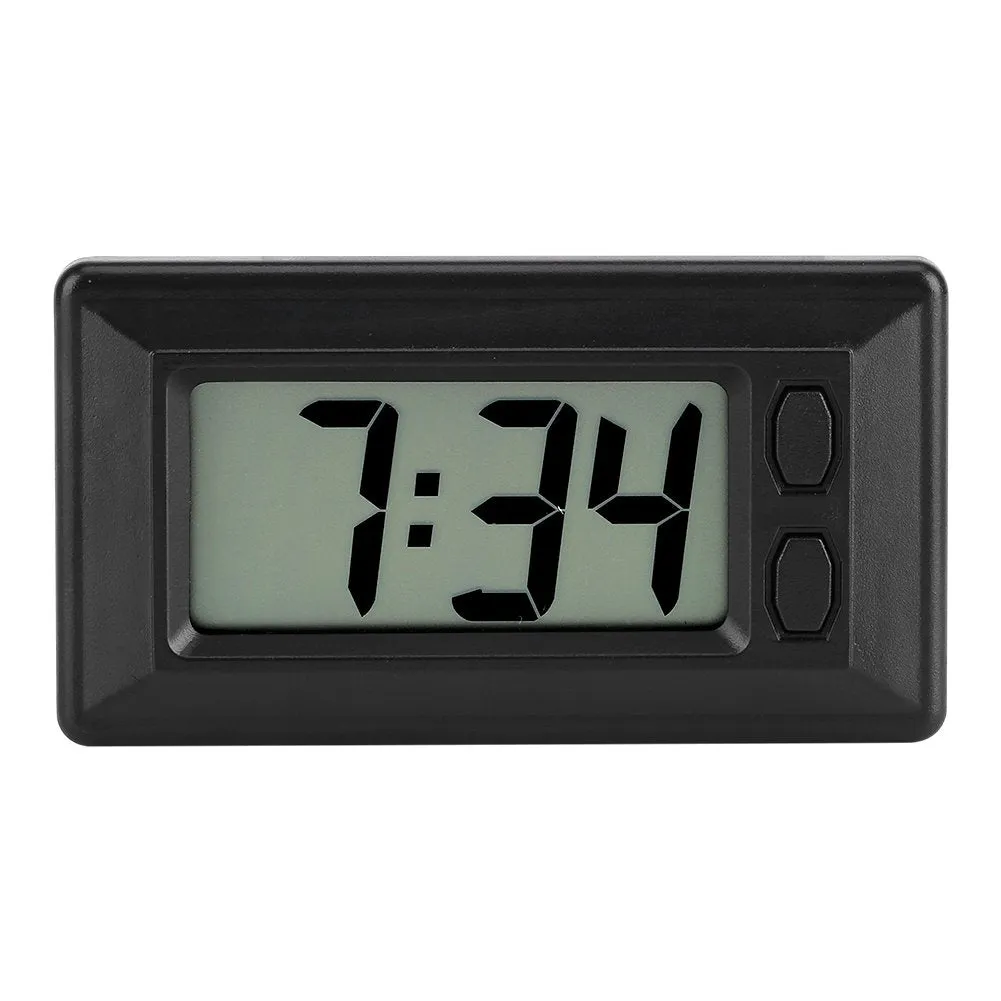 GLOGLOW Ultra Thin Digital Clock, Self Adhesive LCD Digital Electronic Clock with Calendar Display for Car Dashboard Home Office Table Bedside Desk