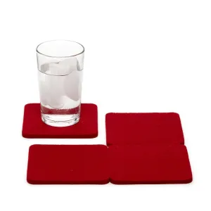 Graf Lantz Bierfilzl Square Felt Coaster – Red – 4pk