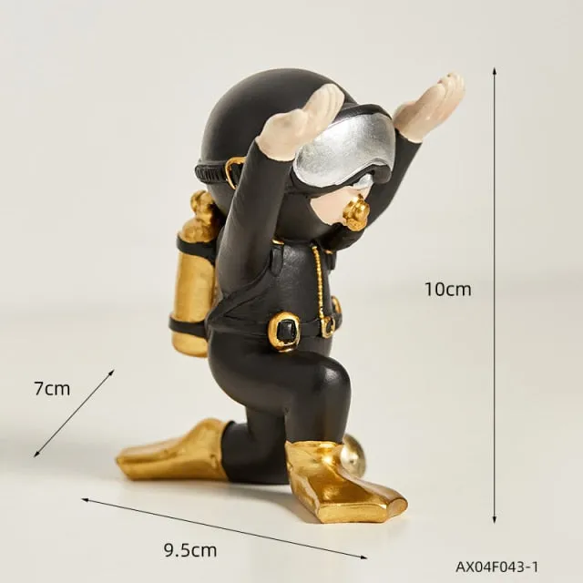 Handmade Creative Cute Diver Figurines