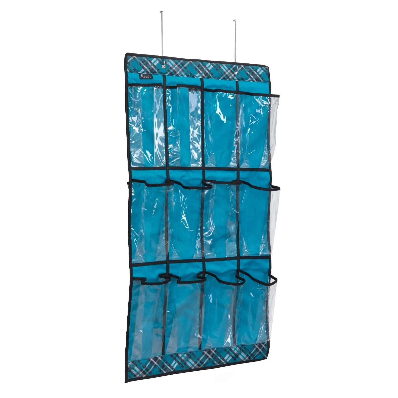 Hanging Pocket Cubby - Teal Plaid