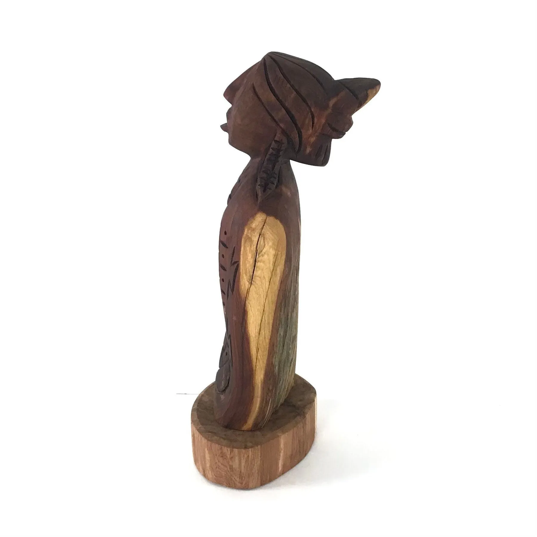 Harry and Isabella Benally Juniper Wood Corn Maiden Carving