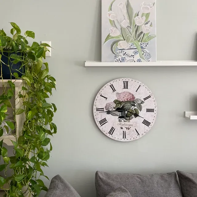 Hydrangea Clock