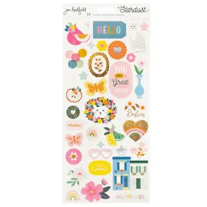 Jen Hadfield - Stardust Cardstock Stickers - 6"x 12" 77 pack W/Silver Foil Accents*