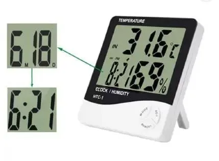 Kadio Digital White Clock