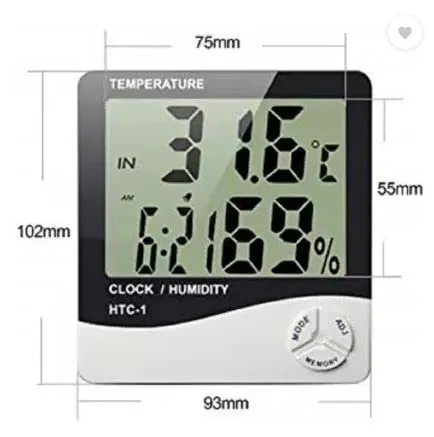 Kadio Digital White Clock