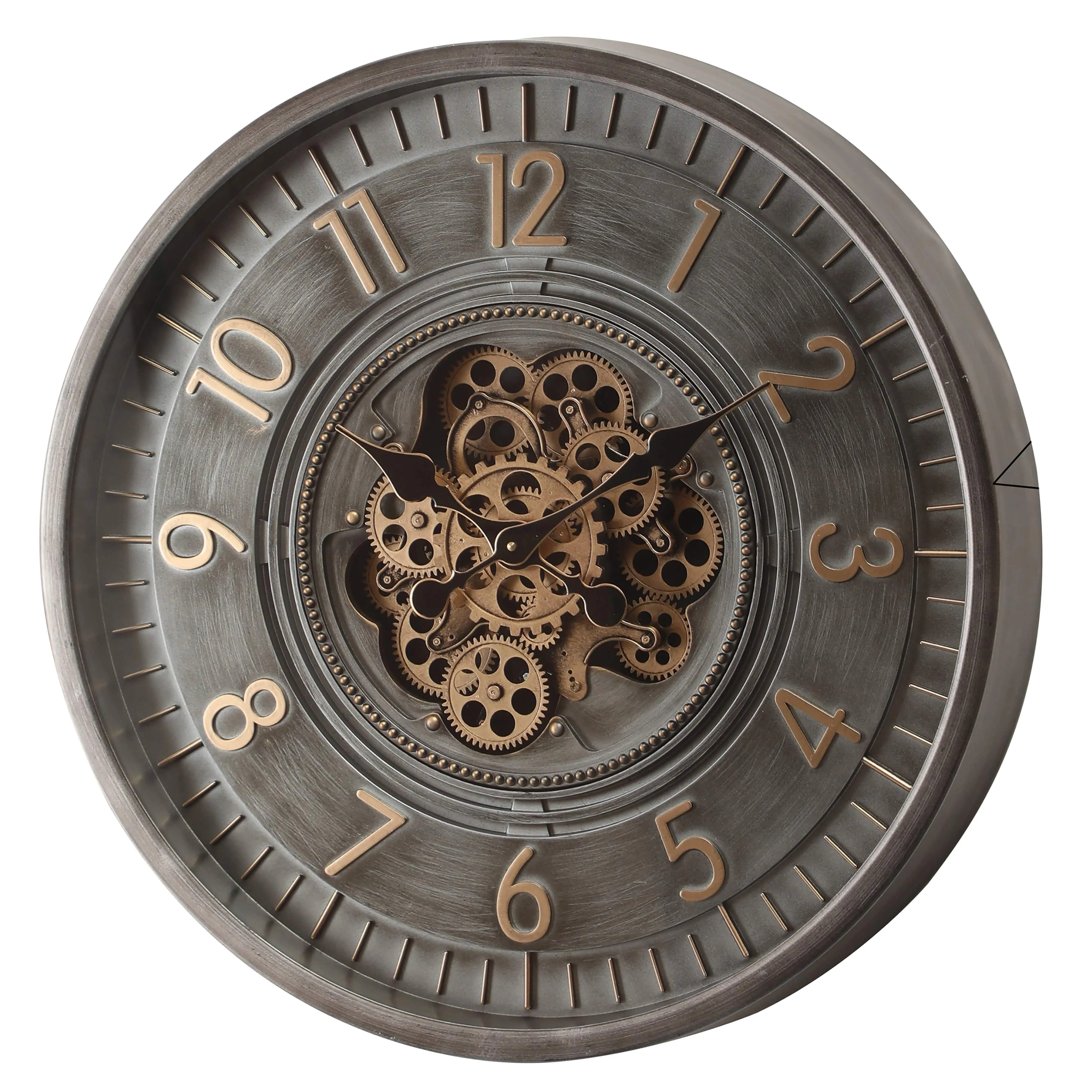 Krugg Round Moving Cogs Wall Clock