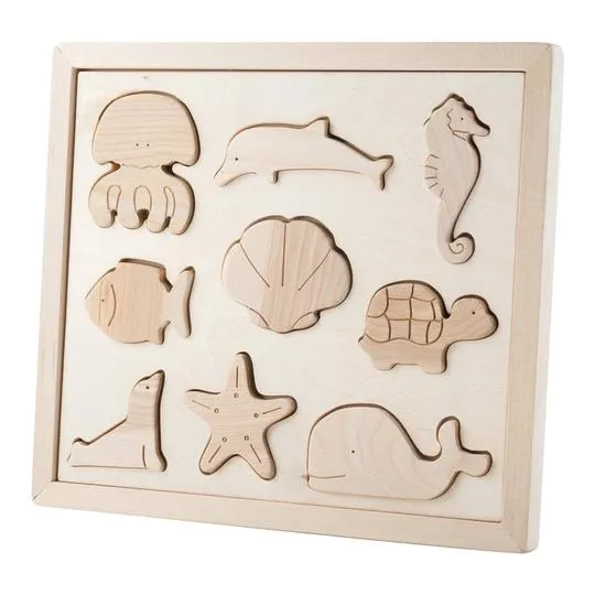 Kubi Dubi Wooden Sorting Puzzle - Sea Creatures