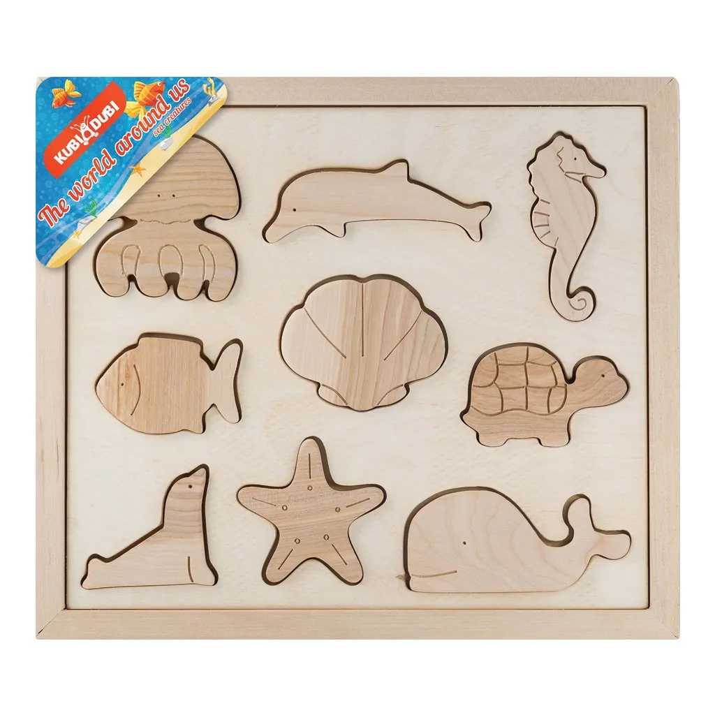 Kubi Dubi Wooden Sorting Puzzle - Sea Creatures