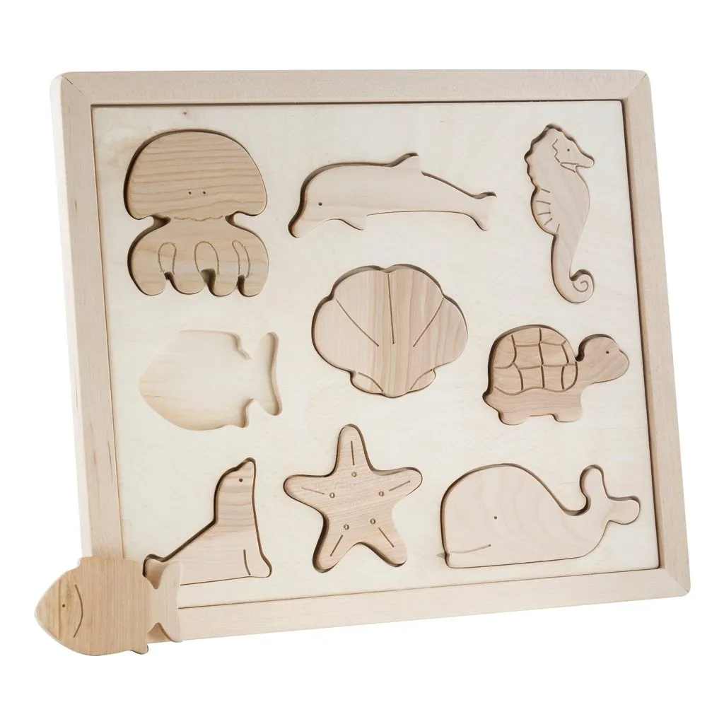 Kubi Dubi Wooden Sorting Puzzle - Sea Creatures