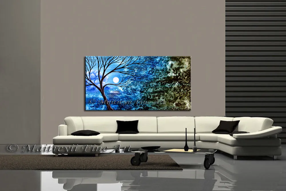 Large Landscape artwork Oil Painting on Canvas - Modern Wall Blissful Sunrise 3