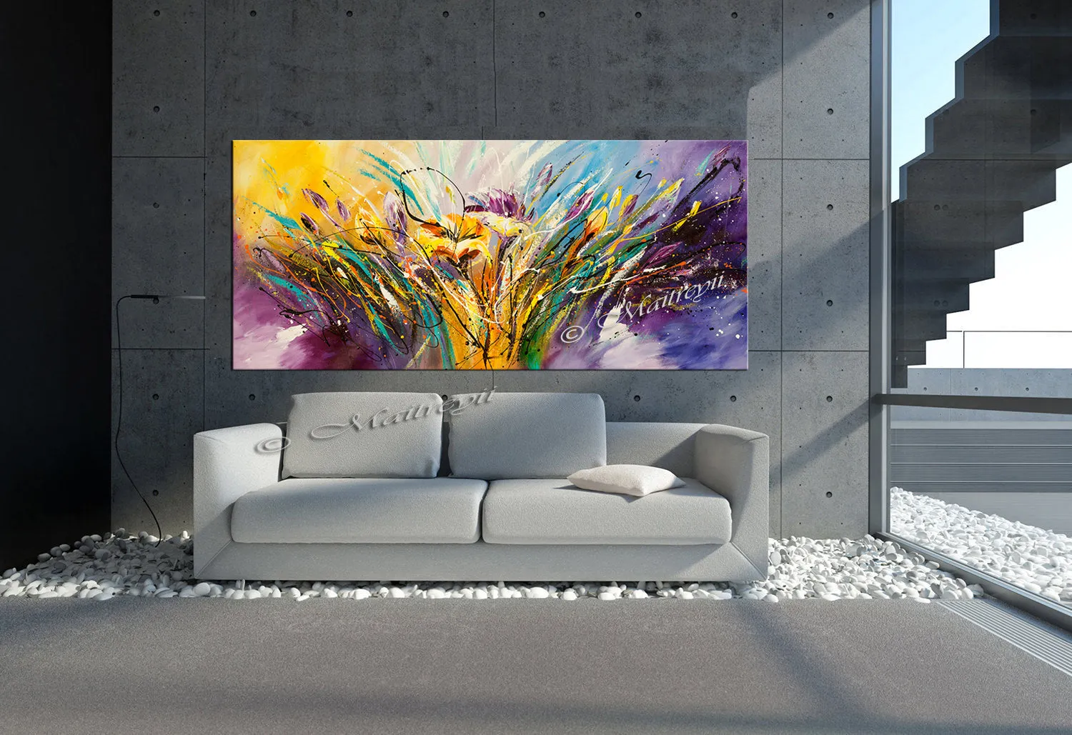 Large Modern Art Oil Painting on Canvas Modern Wall Art - Amazing Abstract 14