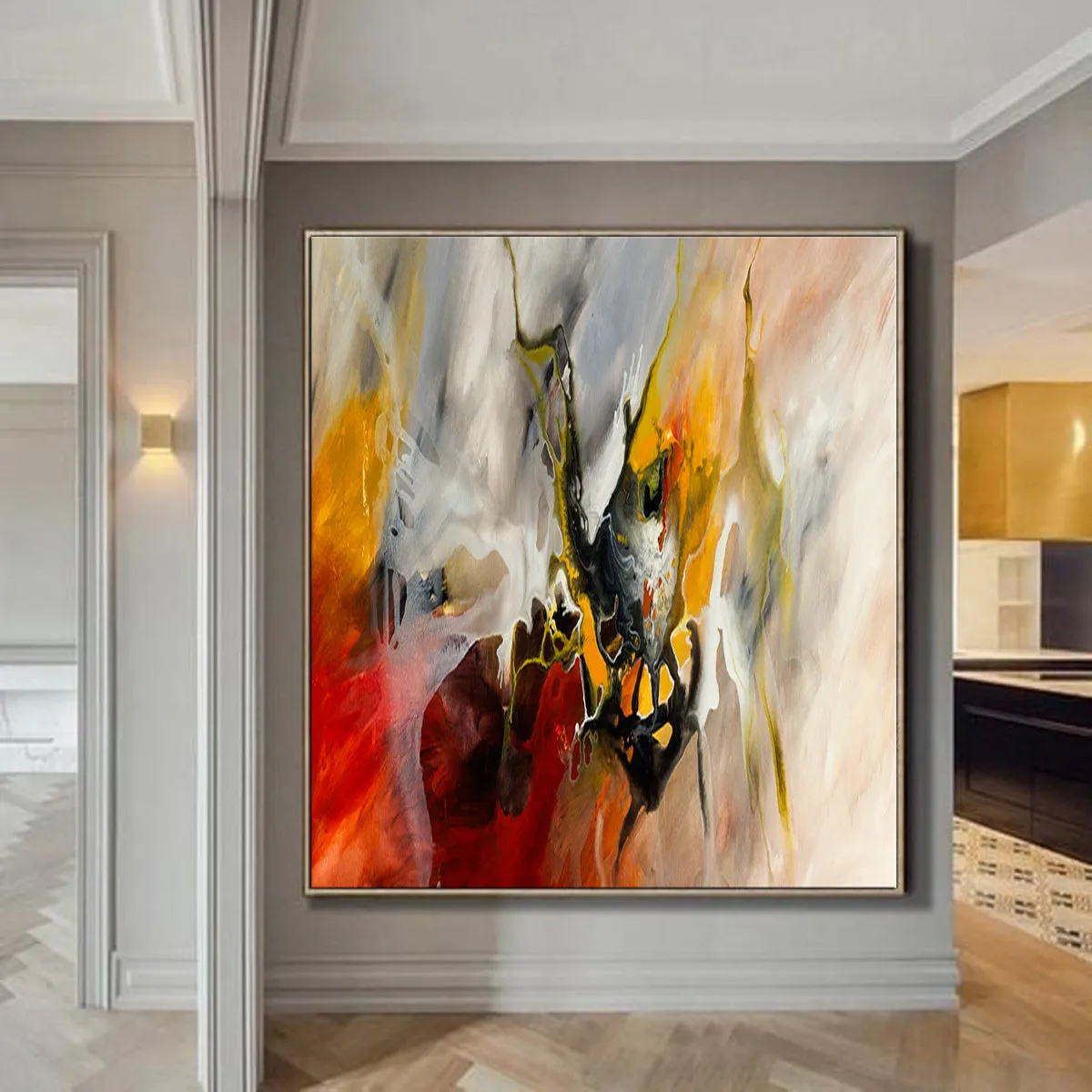 Large Modern Art Oil Painting on Canvas - Modern Wall Art Amazing Abstract 4