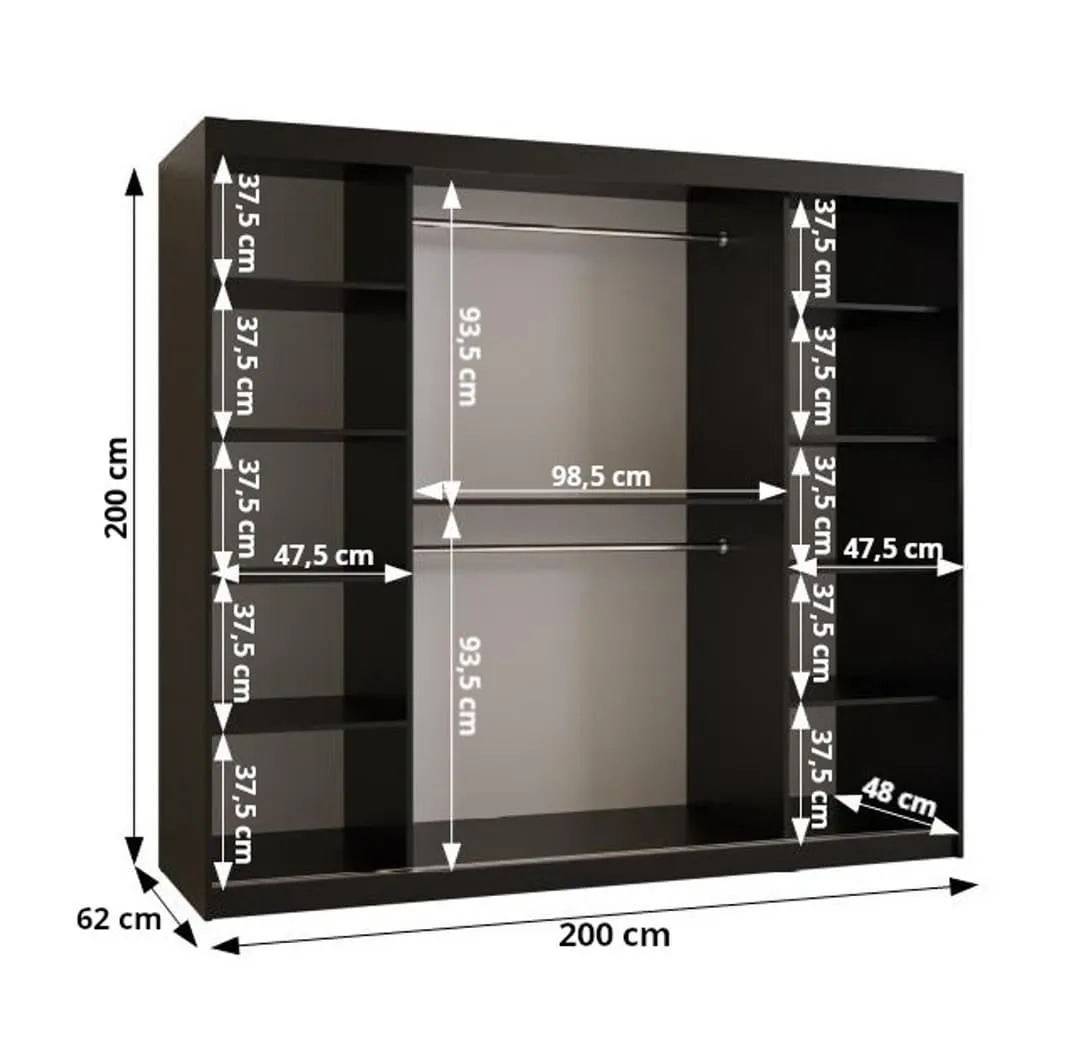 Larvik I Sliding Door Wardrobe 200cm