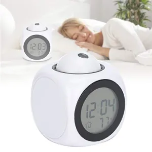 LCD Clock, Projection Clock, Celsius And Fahrenheit Temperatures Can Be Converted Essential for Office Workers Students Home