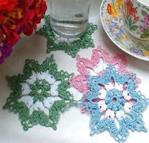 Little Blossoms Coasters Crochet Pattern