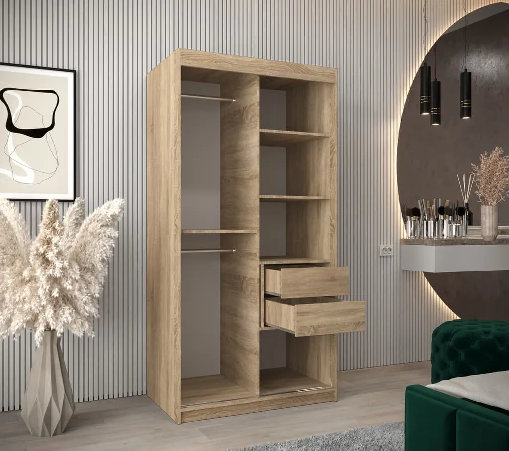 Madrid Sliding Door Wardrobe 100cm