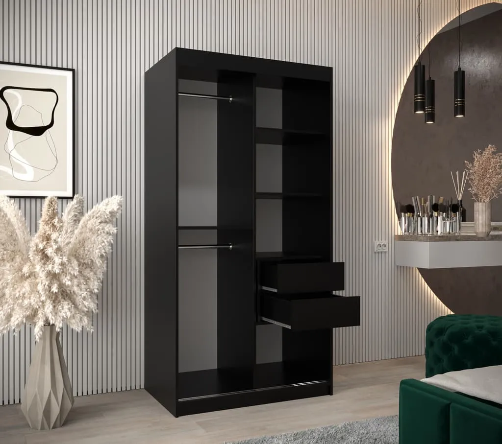 Madrid Sliding Door Wardrobe 100cm