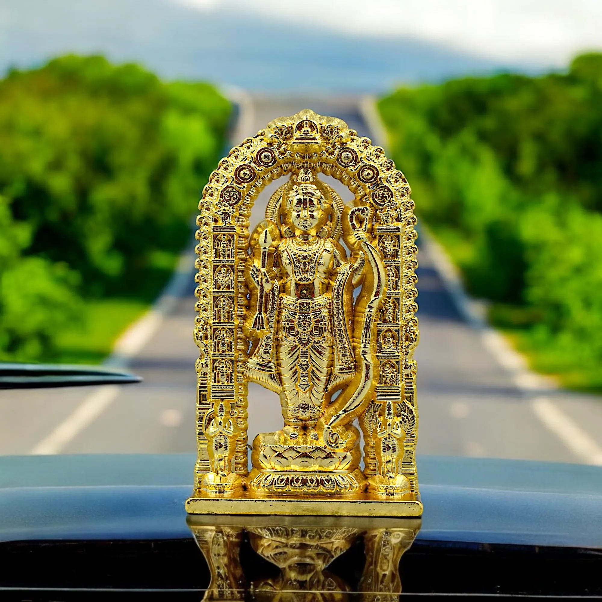 MASIPICKS™ Ram Lalla Statue Home Decoration Idol Statue Showpiece for Home and Pooja Decoration | Murti for Home and Car Dashboard, Office and Home Decoration (7 cm Height)