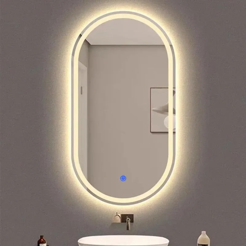 MERKEZI ART MA25 LED Light Mirror for Wall, Bathroom, Bedroom, Living Room, Makeup Room, 3 in 1 Color Light Wall Mirror (18 x 24 Inch)