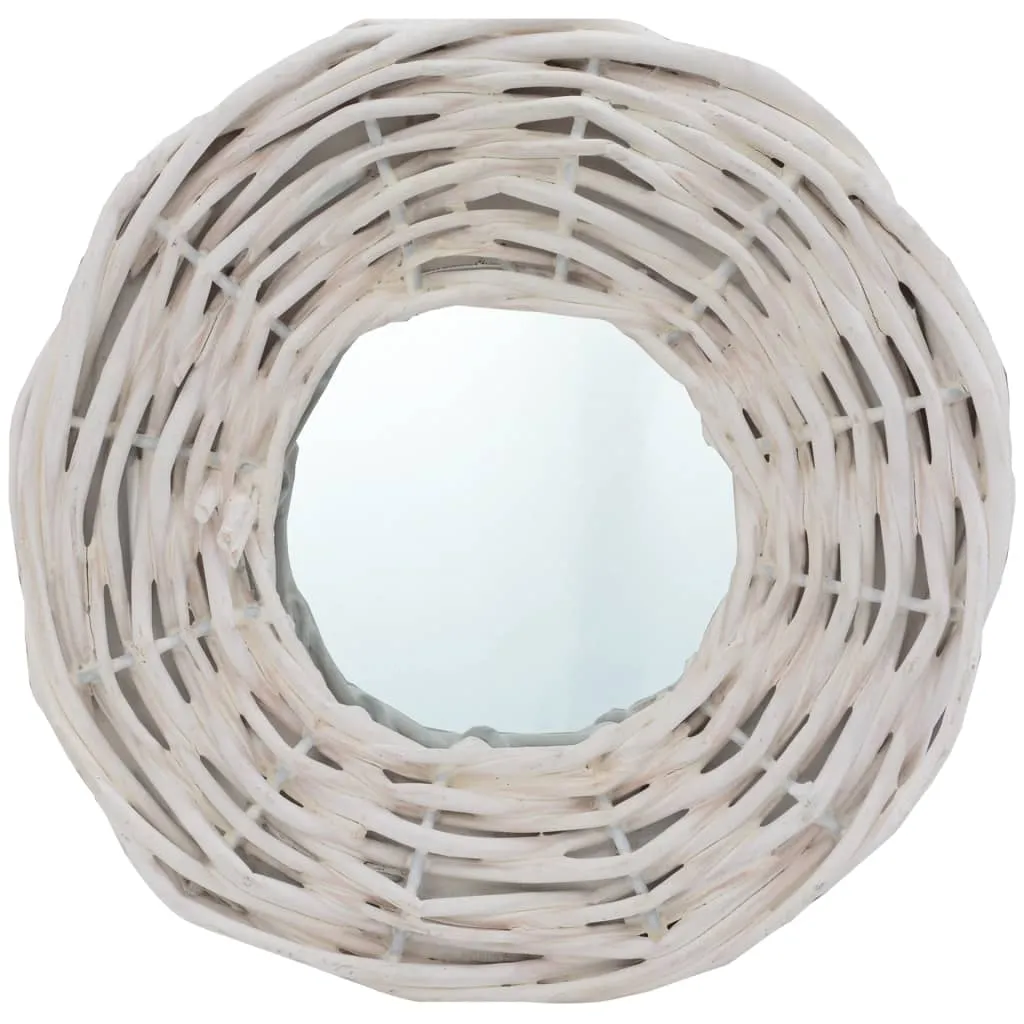 Mirrors 3 pcs White 15 cm Wicker