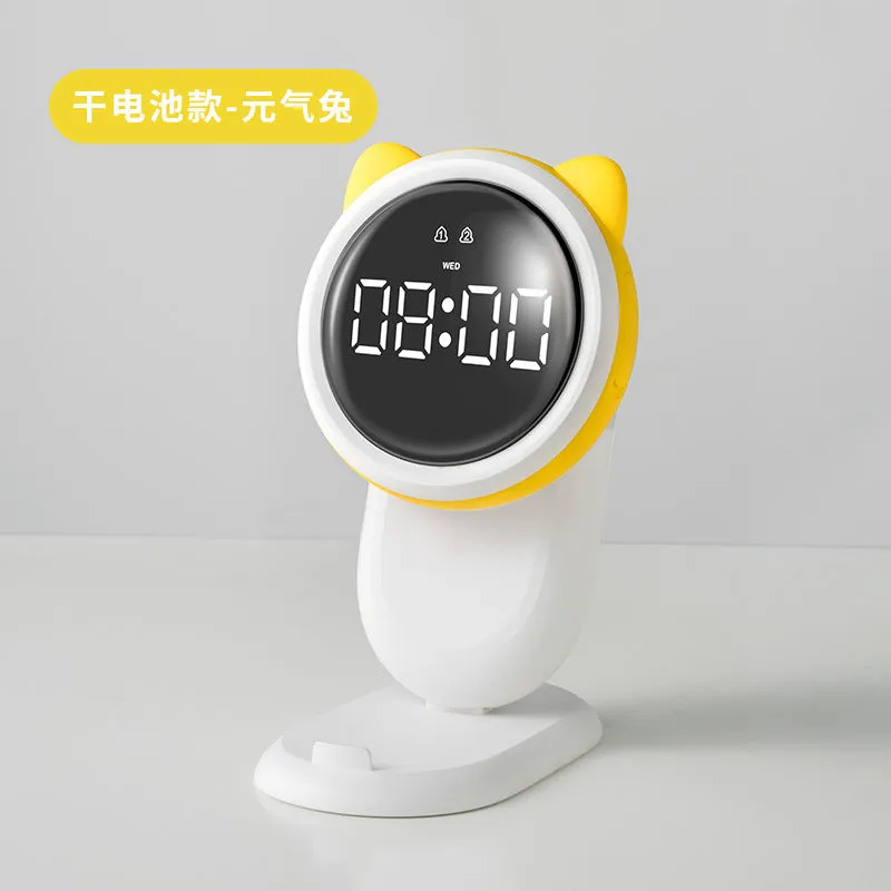 Multifunctional Alarm Clock Magnetic Suction Wall Hanging Clock Light Night Electrodeless Dimming LED Alarm Clock