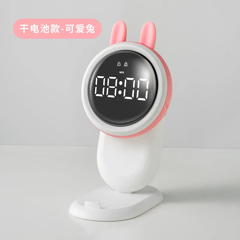 Multifunctional Alarm Clock Magnetic Suction Wall Hanging Clock Light Night Electrodeless Dimming LED Alarm Clock