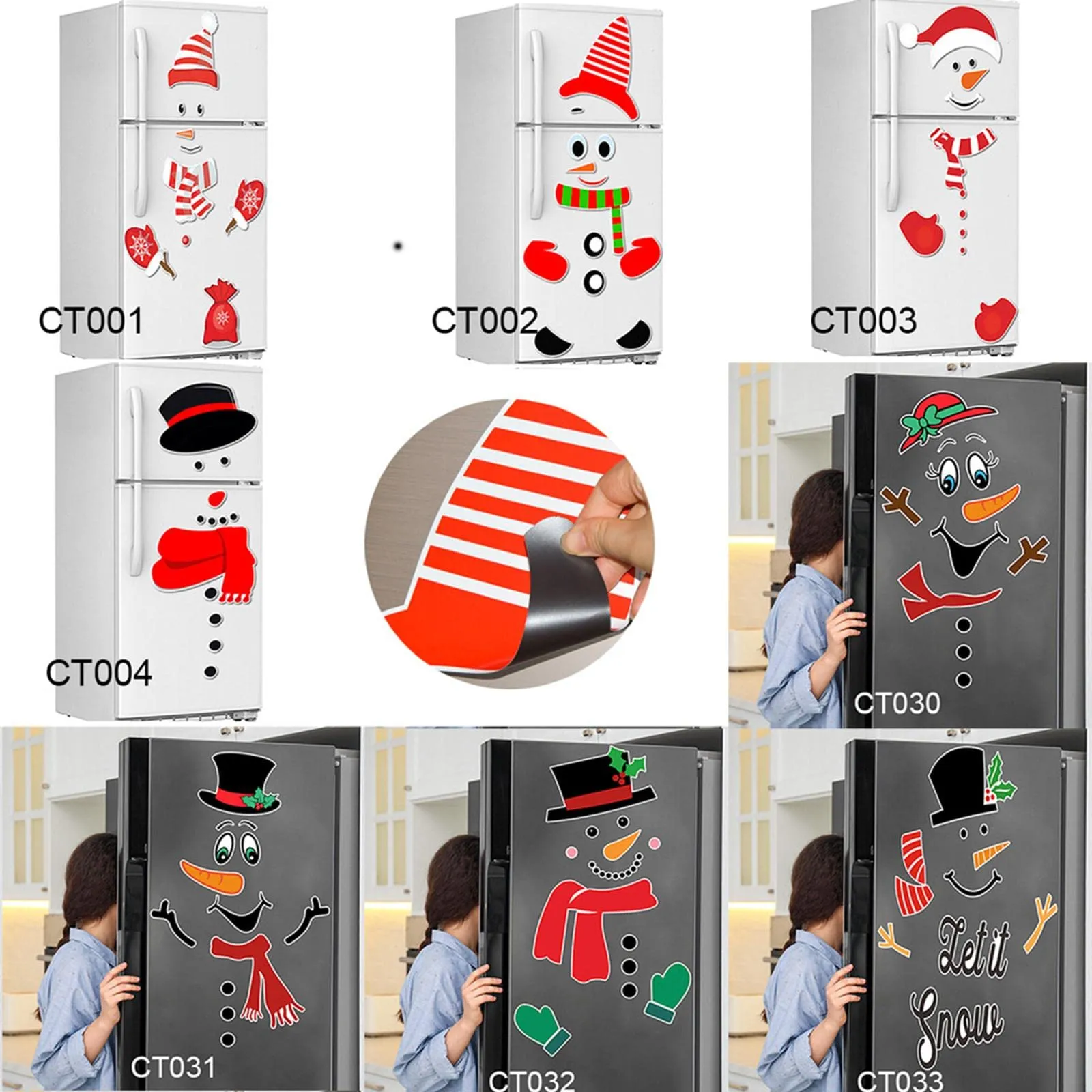 MYADDICTION Snowman Refrigerator Sticker Expression Waterproof Christmas Decor CT001 Business & Industrial | Office | Office Supplies | Calendars & Planners | Planners & Organizers