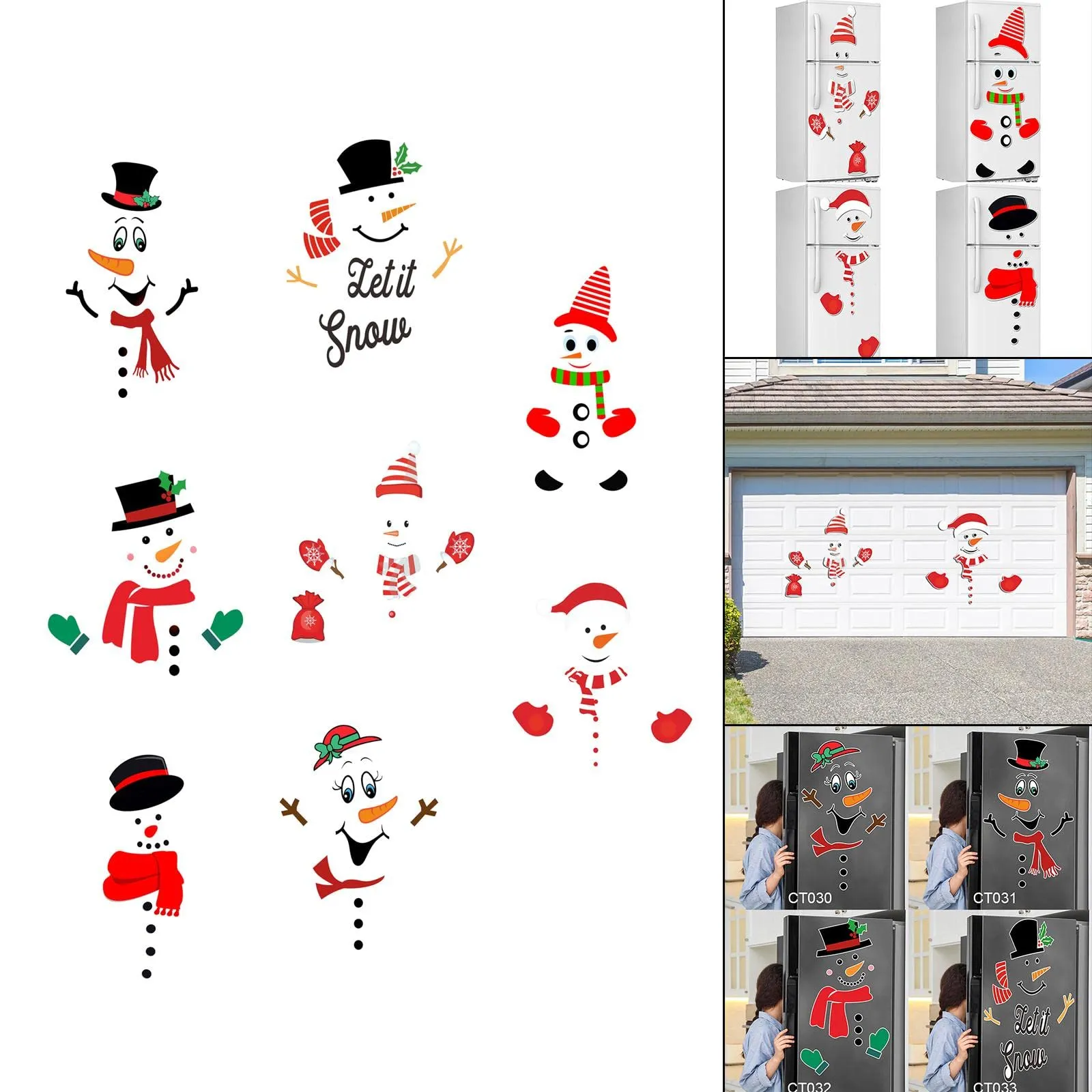 MYADDICTION Snowman Refrigerator Sticker Expression Waterproof Christmas Decor CT001 Business & Industrial | Office | Office Supplies | Calendars & Planners | Planners & Organizers