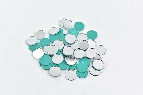 On The Soil Mirror Pieces for Embroidery,Lippan Art,Craft Works (Round Shape Small) 75 Plus Pieces