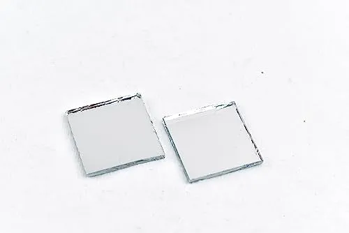 On The Soil Mirror Pieces for Embroidery,Lippan Art,Craft Works(Square Shape Mirror Medium) 30 Plus Pieces