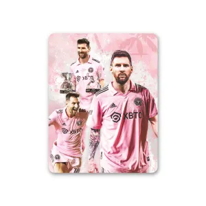 PAPERPACKS Acrylic Rectangular Fridge Magnet |Travel Souvenir, Home Décor, Kitchen, Gifting|Office or Classroom| Messi Miami 1 (105mm X 79mm X 3mm)