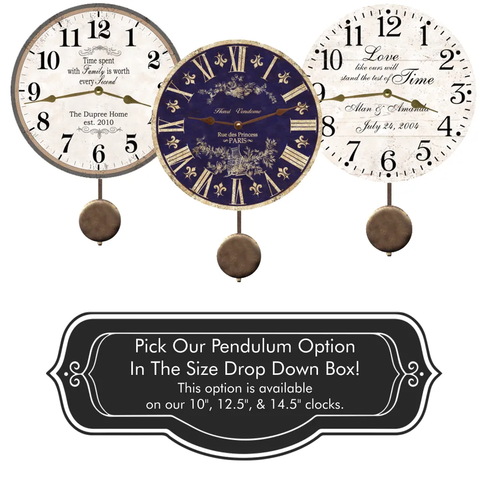 Personalized 5 O Clock Black Clock