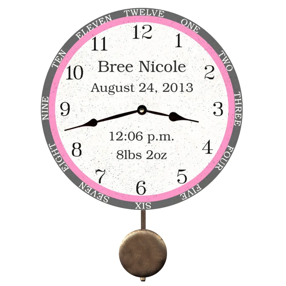 Personalized Baby Clock- Newborn Clock