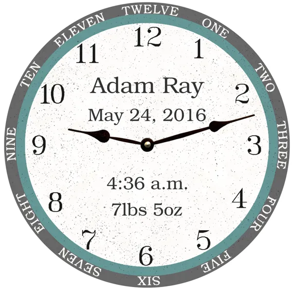 Personalized Baby Clock- Newborn Clock