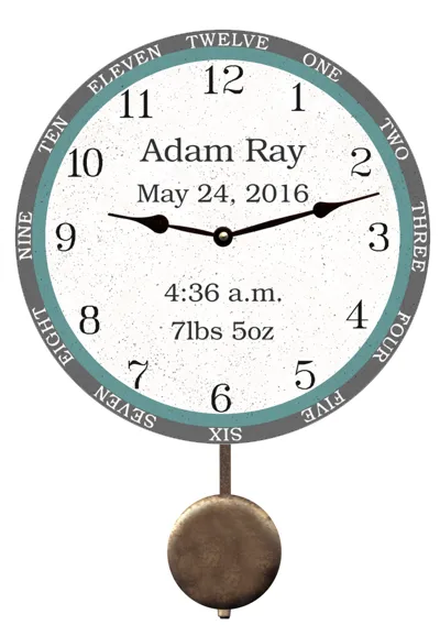 Personalized Baby Clock- Newborn Clock