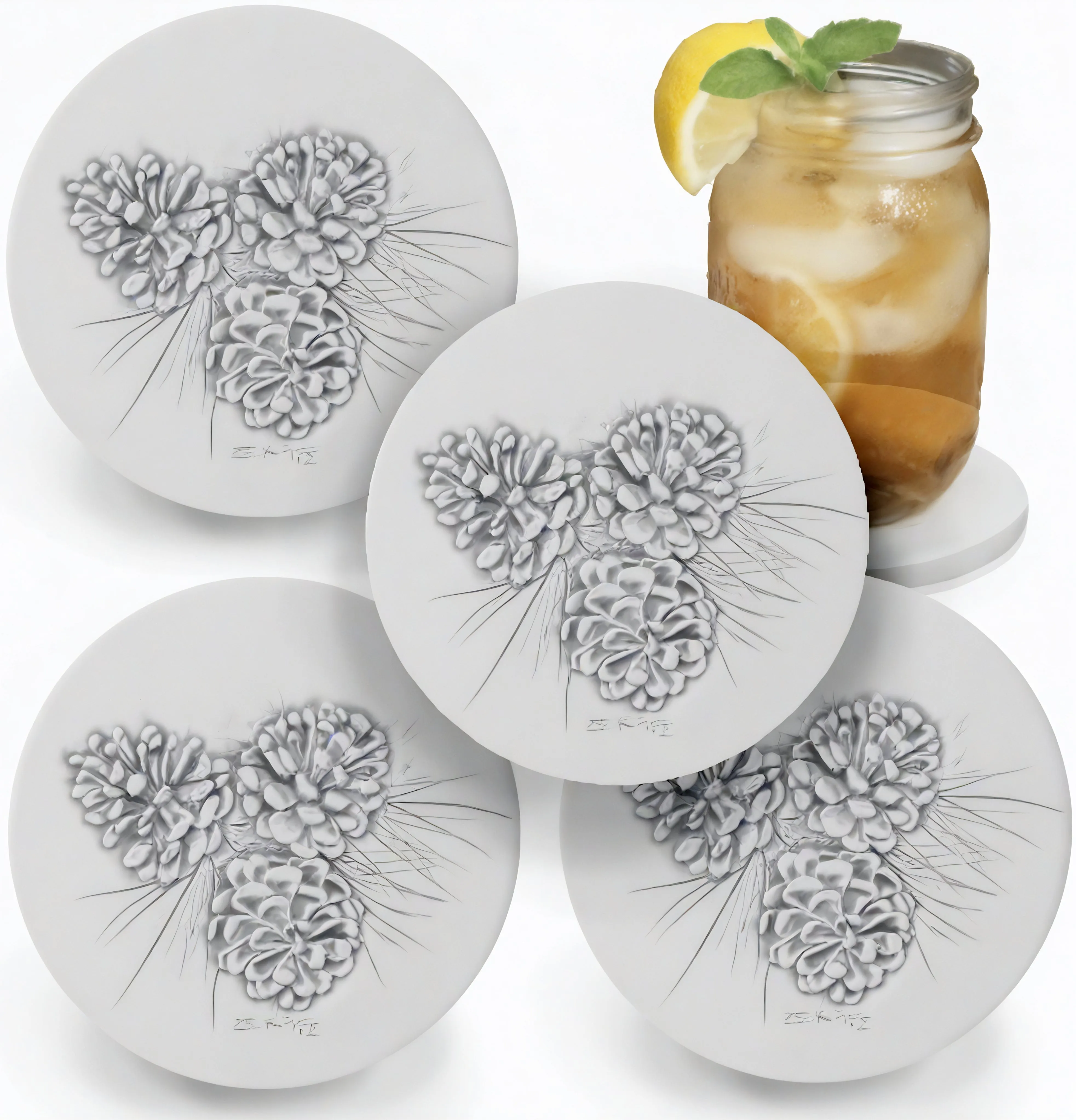 Pinecone Drink Coasters