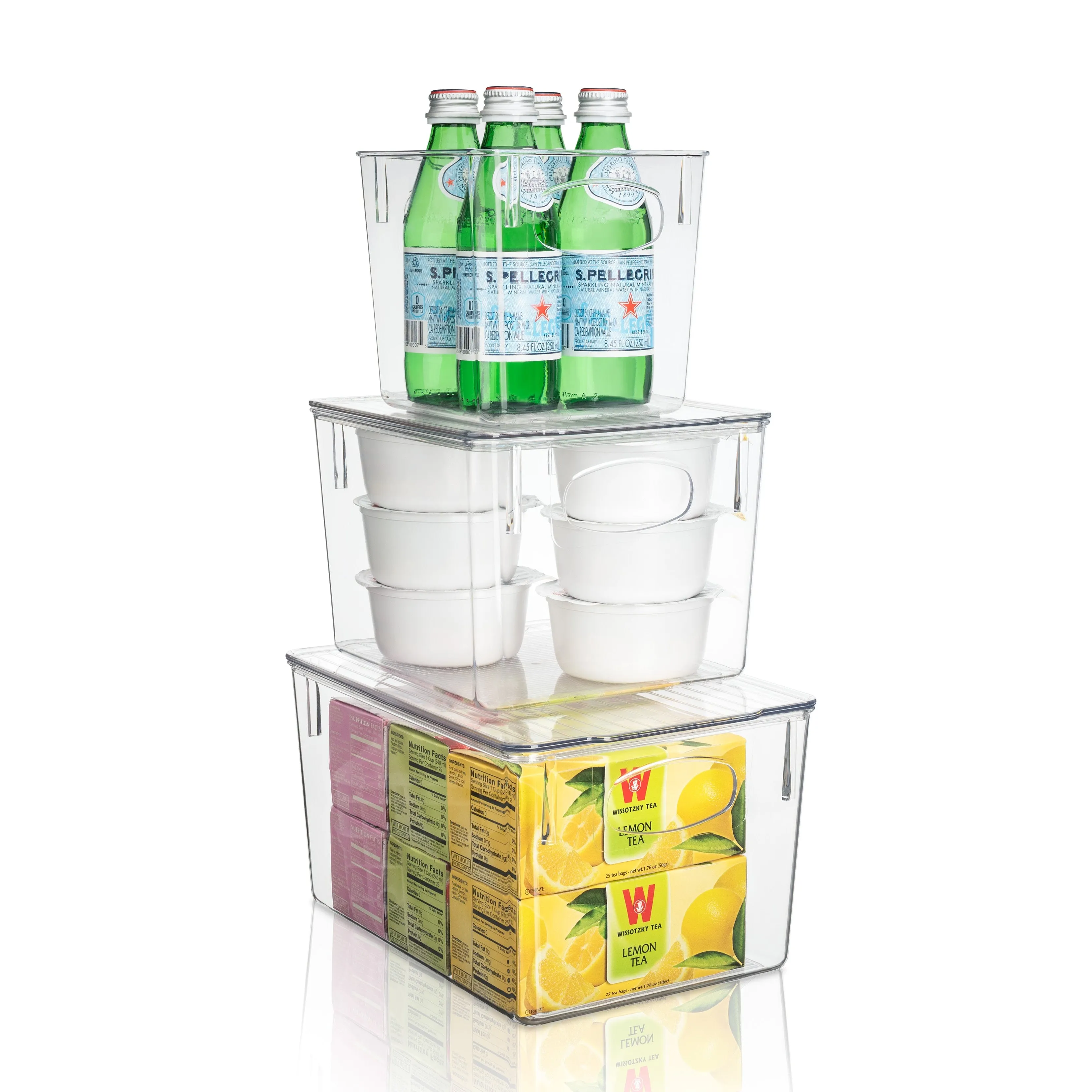 Plastic Container Bin with Lids (Variety Set)