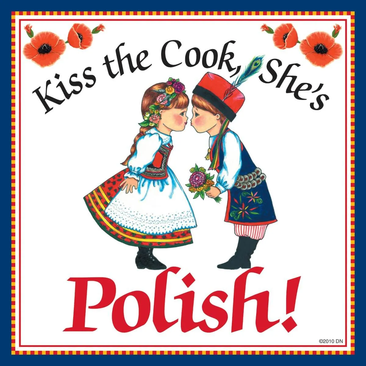 Polish Gift Tile: "Kiss Polish Cook"