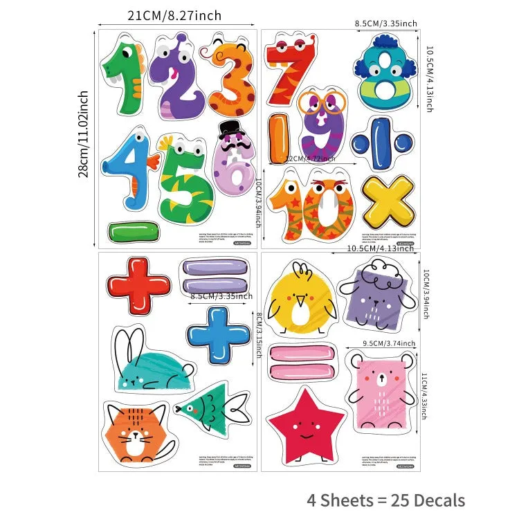 Preschool Wall Decal | Counting Numbers & Math Symbols