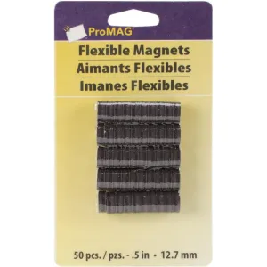 ProMag Flexible Round Magnets .5 inch 50 pack