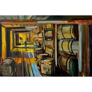 "Bourbon Barrels "  Painting by Dirk Walker