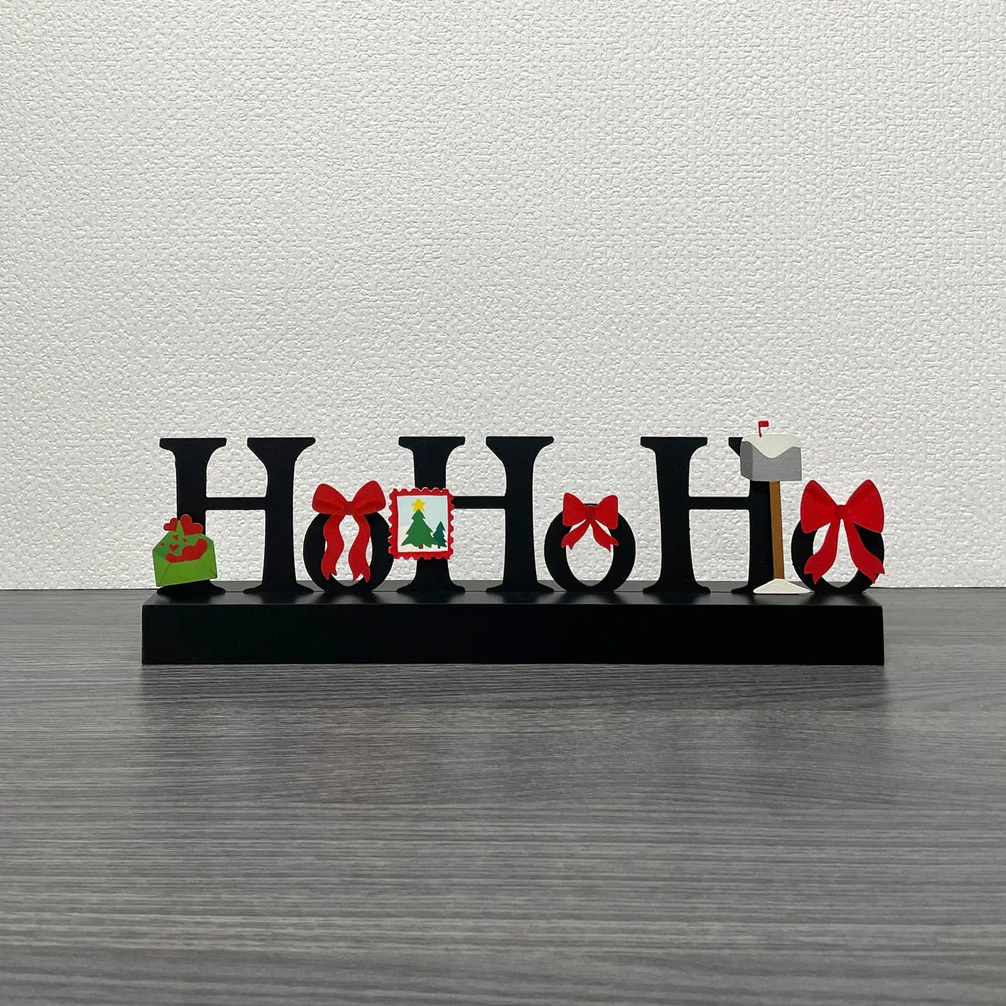 "HoHoHo" Magnetic Word w/ Wood Base