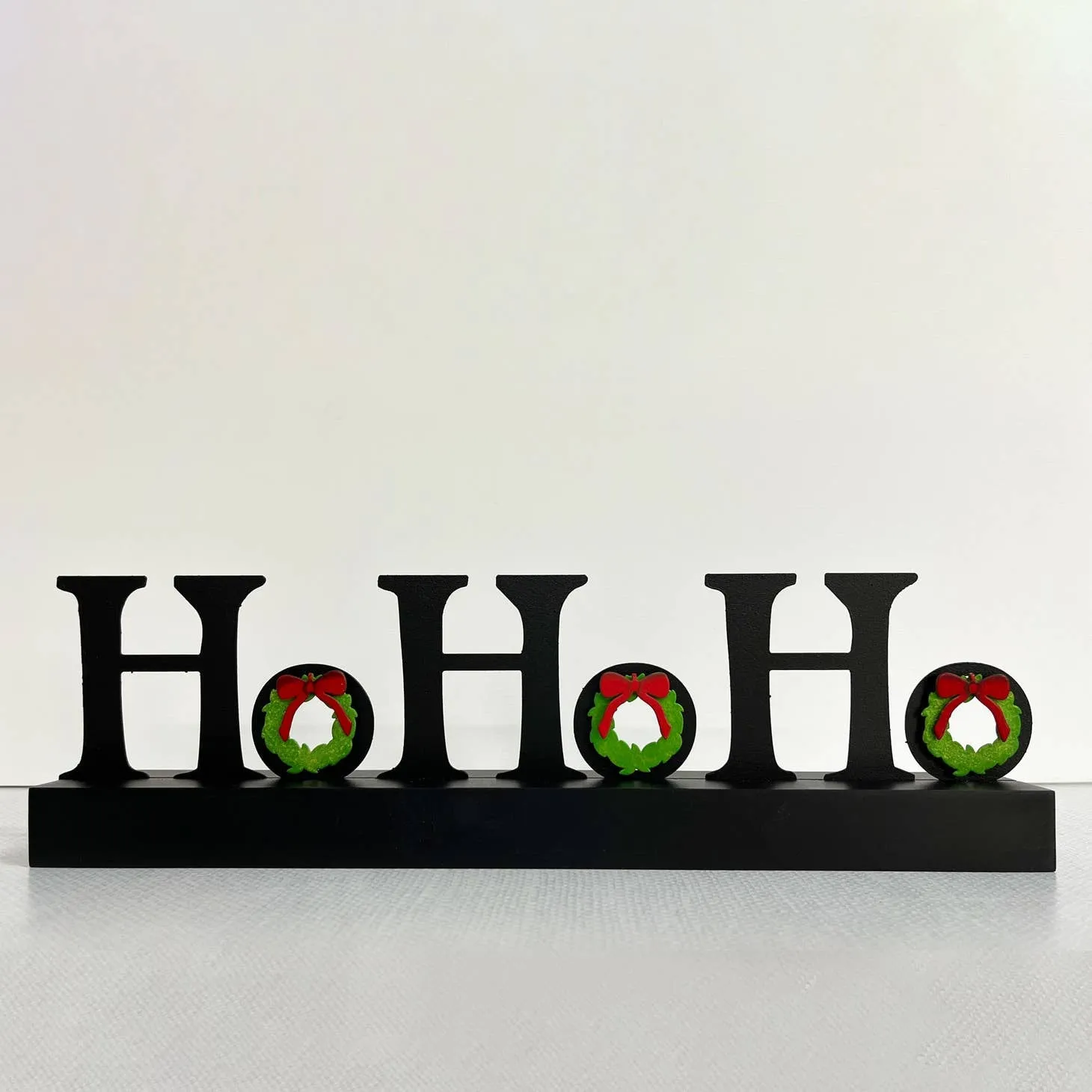 "HoHoHo" Magnetic Word w/ Wood Base