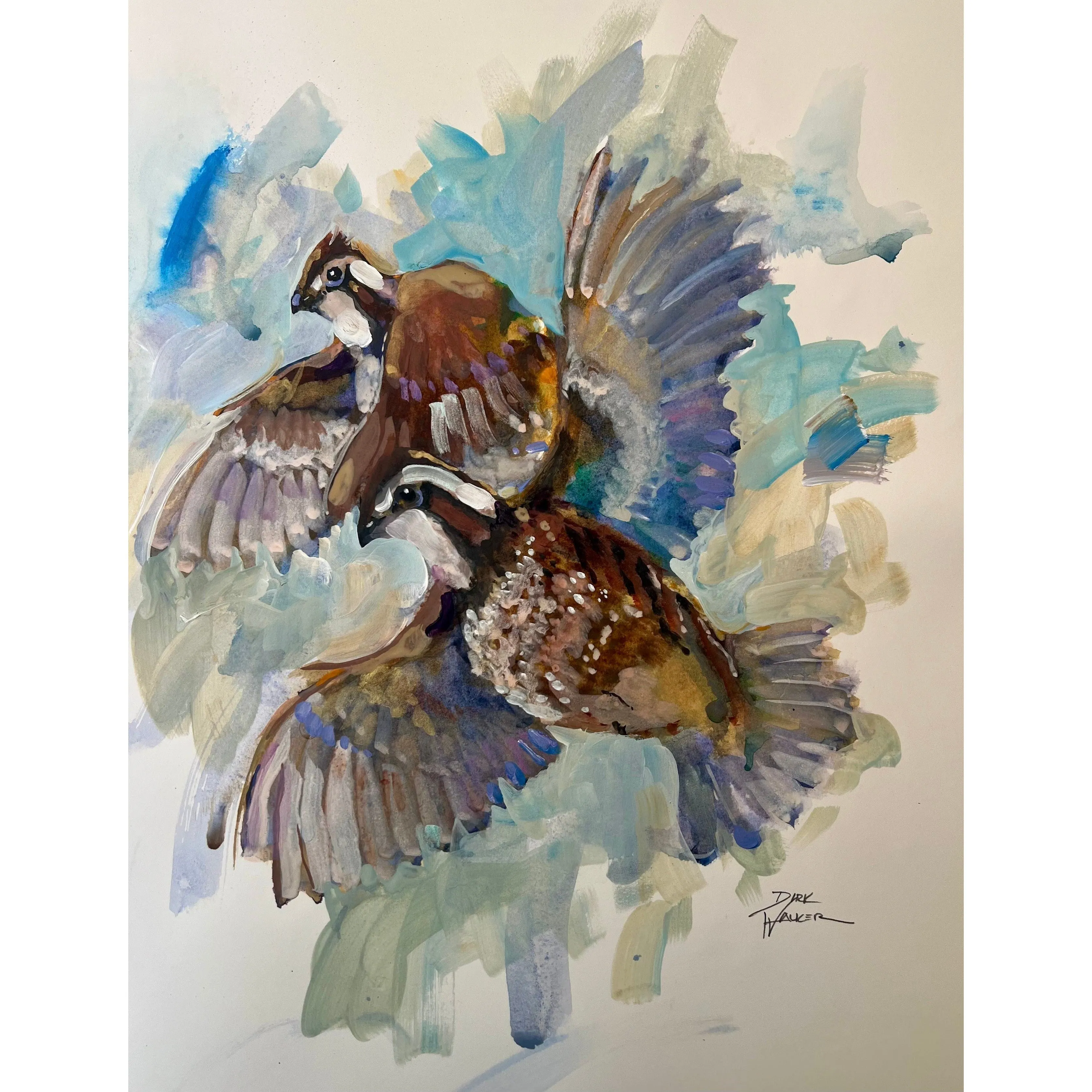 "Pair of Bobwhite Quail"  Painting by Dirk Walker