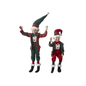 Raz Imports 2021 Best In Show Posable Elf Figurines, Assortment of 2