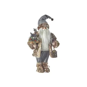 Raz Imports 2021 Chalet 19-inch Santa with Fawn Fur Jacket Figurine