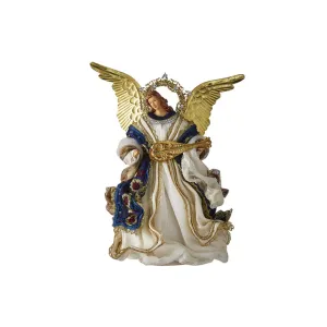 Raz Imports 2021 We Three Kings 11-inch Jewel Tone Angel with Mandolin Figurine